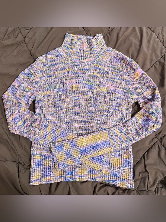 Free People Sweaters - Free People Pastel Multicolor Knit Turtleneck Sweater